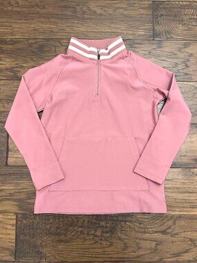 Courtside Kids EUC Girls' Retro Half-Zip in Dusty Pink